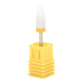 Corn Shape Nail Drill Bit Ceramic Drill Bit for Router with Display Base Drill Bit for Nail Cutter for Manicure and Pedicure (Yellow Box XF with Extra Fine Grit)