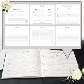 Funeral Guest Book for Celebration of Life, Elegant Black