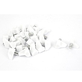 uxcell Cabinet Cupboard 5mm Metal Shelf Support Pins Plastic Pegs Studs White 30pcs