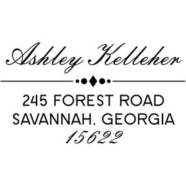 Custom Address Stamp - Self Inking - Return Address Stamp Design 2 (Stamp Plus 5cc Refill Ink)