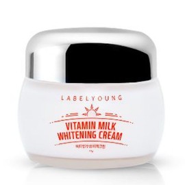 Label Young 쇼킹비타민우유미백크림 55g / 톤업+기미+주근깨 완화 비타밀크토닝 Shocking Vitamin Milk Whitening Cream 55g / Tone Up + Fading Dark Spots + Freckles Vital Milk Toning