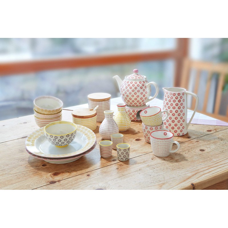Bloomingville Susie Retro Salt Pot with Lid and Spoon Sugar