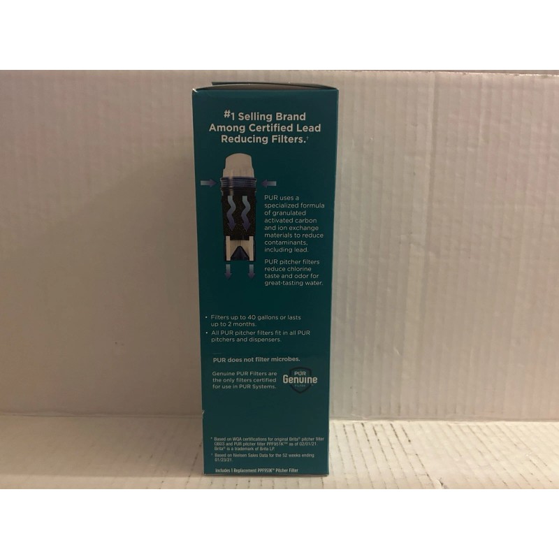 PUR Plus PPF951K Pitcher Filter Reduces 3x More Contaminants than