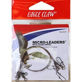 Eagle Claw 8lb Micro Leader With Crane Swivel, 12-Inch