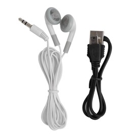 MP3 Player, Mini Player, SD Card Compatible, Music Player, Audio Player, Clip Type, Music Player, 5 Hours Playback, Lightweight, 32 GB 3.5mm Jack Plug (Silver)