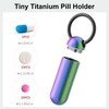ZXLLM Small Pill Case Keychain Portable Pill Container Waterproof Titanium