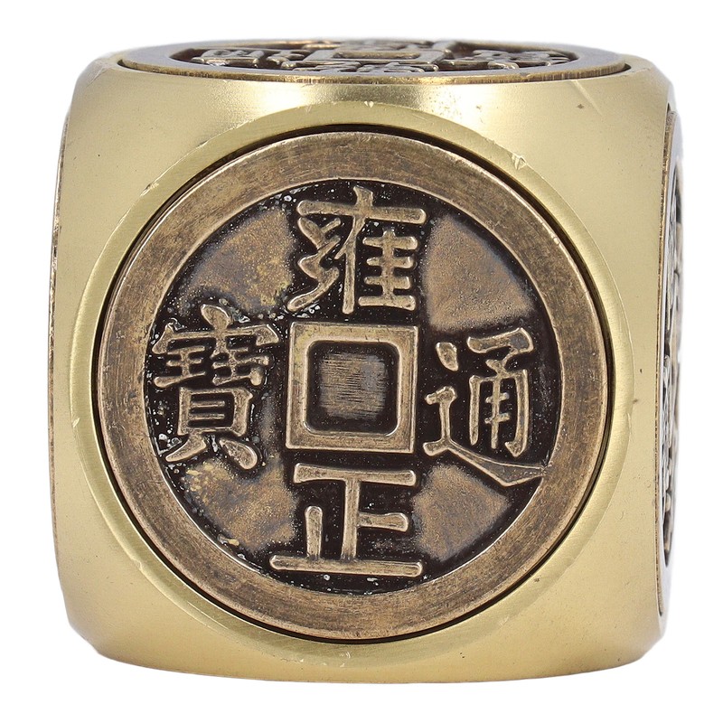 Metal Figertip Rotating Cube Embossed 6 Sided Anti Anxiety Stress