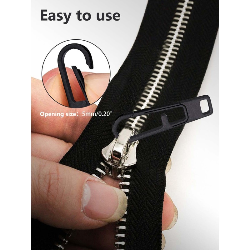 TIKIDESIGN Titanium Zip Zipper, Pack of 2 Zip Pendants, Removable