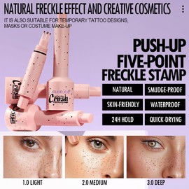 ELALRAU Freckle Pen Waterproof, Freckles Pen, Natural Lifelike Freckle Makeup Pen, 24H Durable, Sweat-Resistant for All Skin Types (01#Light)