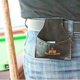 Peradon leather snooker chalk pouch