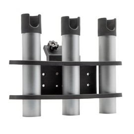 Extreme Max 3005.5606 3-Rod Holder for 45° Lund Sport Track Systems, Black