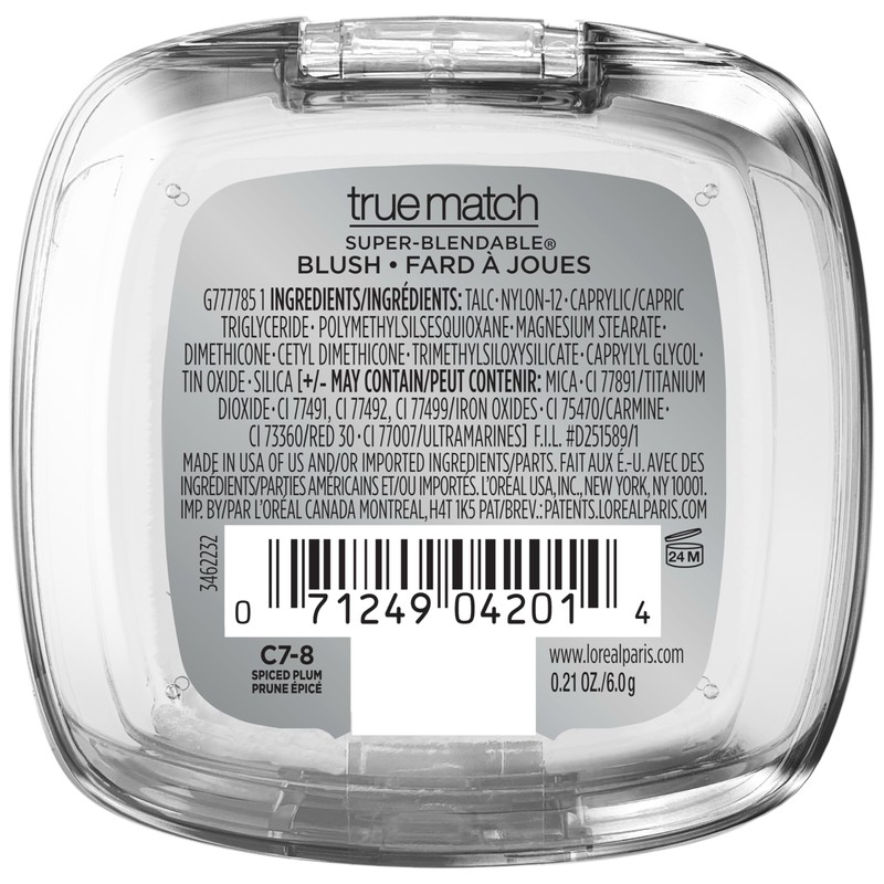 L'Oreal Paris True Match Super-Blendable Blush, Spiced Plum, 0.21 oz.
