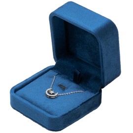 Giftop Classic Velvet Jewelry Gift Box Case for Necklace Pendant (Blue)