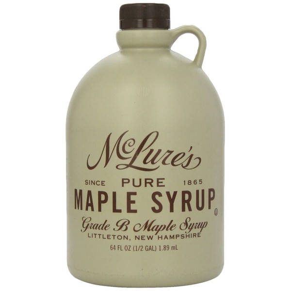 McLures Pure Grade A Very Dark New England Maple Syrup 64 Fl Oz