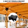 ITeVe.GD 5-Way Pergola Coner Bracket,Galvanized Steel Woodwork Bracket for 4"