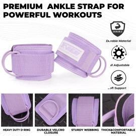 TAVIEW Ankle Straps Cable Machine Attachment for Gym - Cable Kickback Ankle S.