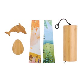 Bamboo Wind Chimes Metal Waterproof Japanese Chord Windchime Windbell for Outdoors(Snow) G Chord
