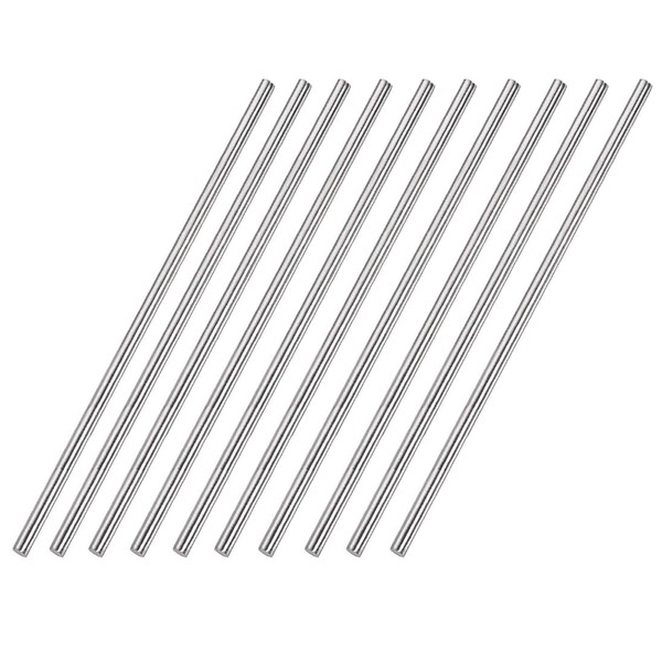 TOP-VIGOR 10Pcs 4mm x 200mm 304 Stainless Steel Round Rods,