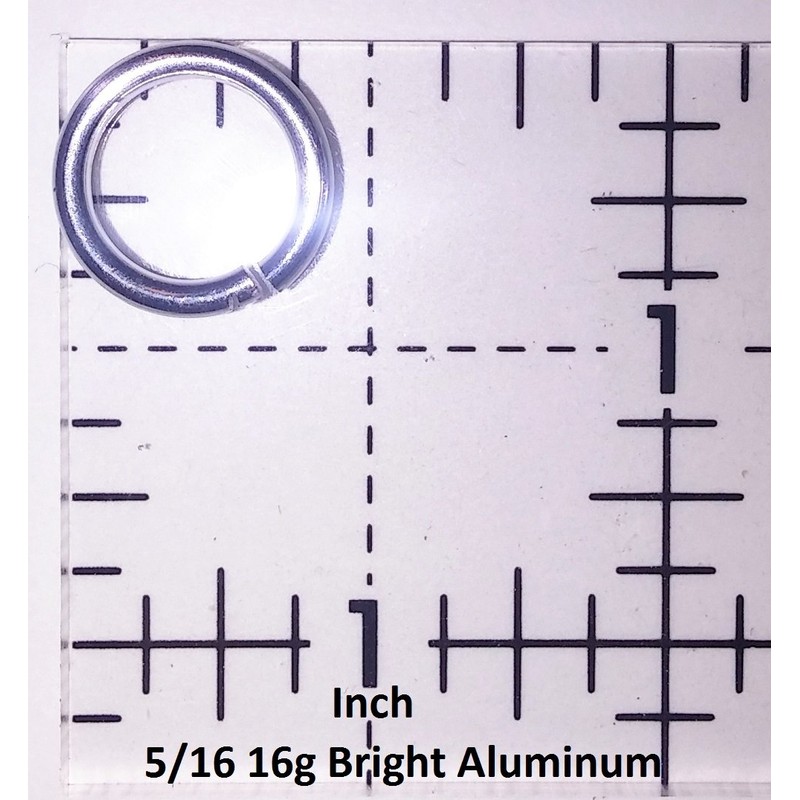 BLACK Anodized Aluminum Jump Rings 150 5/16 16g SAW CUT