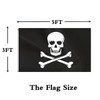 ANCONINE Double Sided Pirate Jolly Roger Skull Flag - Skull