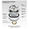 Highcraft 9733 Kitchen Sink (3-1/2'' Inch) Stainless Steel Drain Assembly