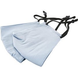 Draper 94702 Fabric Reusable Face Masks, Light Blue, Pack of 2