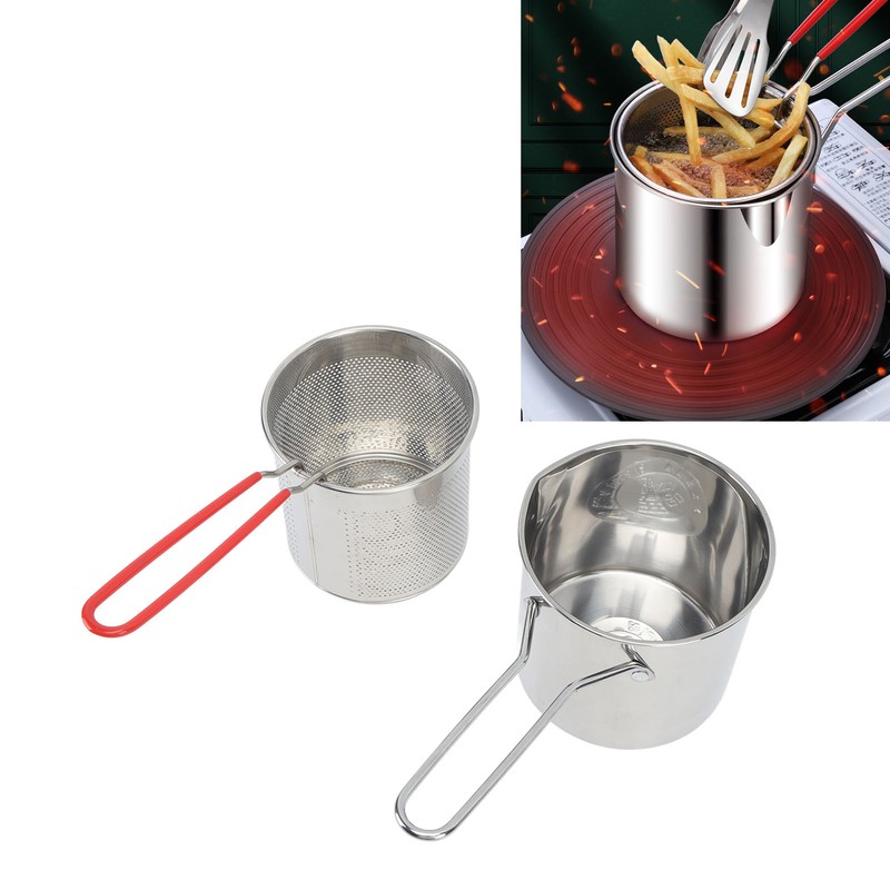 Small Deep Fryer Pot Stainless Steel Olecranon Type Diversion Japanese