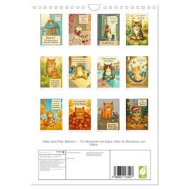 Everything according to plan. Mine. - For people with cats. Or for people with cats., US-Version (Wall Calendar 2026 DIN A4 Portrait), CALVENDO 12 Month Wall Calendar