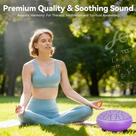 RANMING 6 Inch Steel Tongue Drum 11Note C Key Tongue Drum Kids & Adult Handpan with Gig Bag Music Book Mallets Finger Loops Mallets Stand Highlight Stickers for Meditation,Yoga & Camping Purple