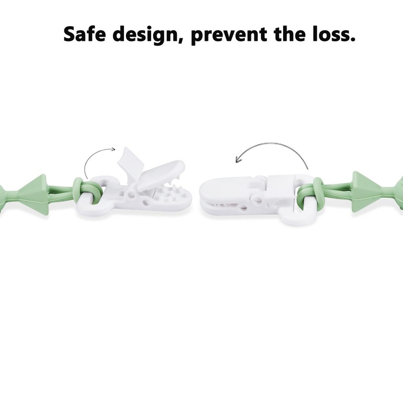 PandaEar 8 Pack Baby Toy Straps & Silicone Pacifier Clips,