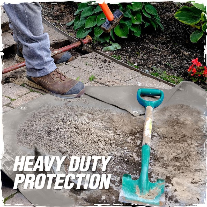 RUGGED RHINO Heavy Duty Waterproof Tarp, UV and Tear Resistant