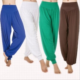 Women's Loose Fit Modal Yoga & Dance Lantern Pants Size M/Rose Red 5ea