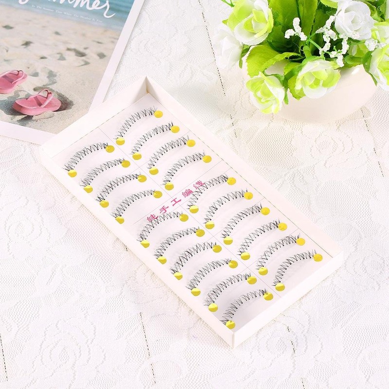 10 Pairs Eyelash Extensions, Daily Makeup Accessories, Pure Handmade Natural