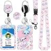 IBOVODI Cute Badge Holder with Lanyard,Women Lanyards for Id Badges