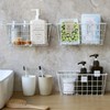 Creative Wall Mounted Storage Basket with Sticky Hooks, Iron Hanging