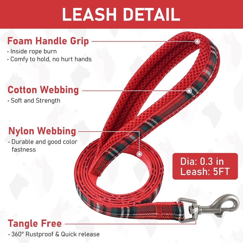 Small Pet Harness Collar and Leash Set, Step in No