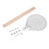 Round Pizza Spatula with 41cm Removable Wood Handle AntiScalding NonSlip