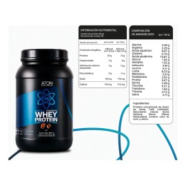 Proteína En Polvo Whey Low Carb 907g Atom Fitness                                                                                                     