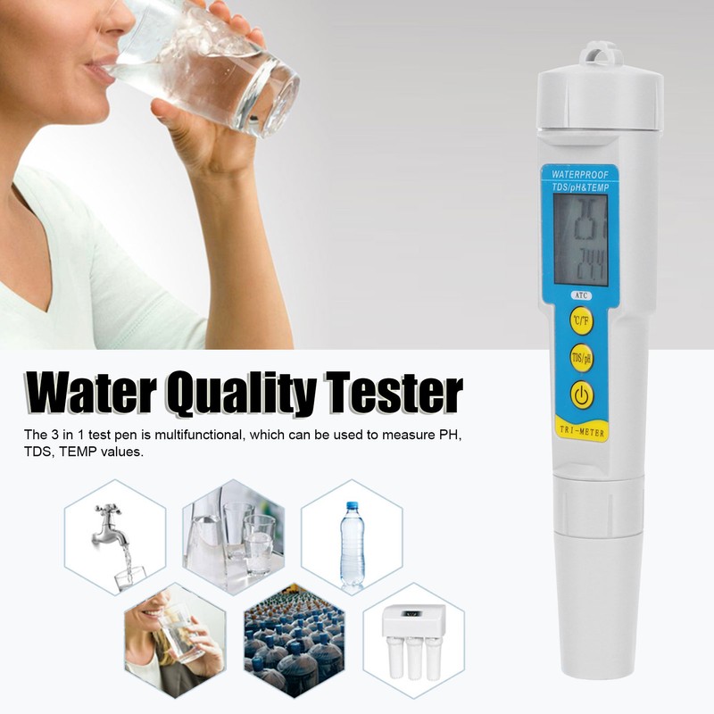 PH-986 3 in 1 Water Quality Tester PH/TDS/TEMP Test Pen