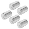 5PCS Seasoning Bottle Stainless Steel Spice Shaker with Rotating Cover