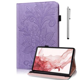 TUOLISG Case for Honor Pad X9 11.5-inch 2023,Luxury PU Leather cover with Multi-Angle Viewing Stand and Stylus,Purple