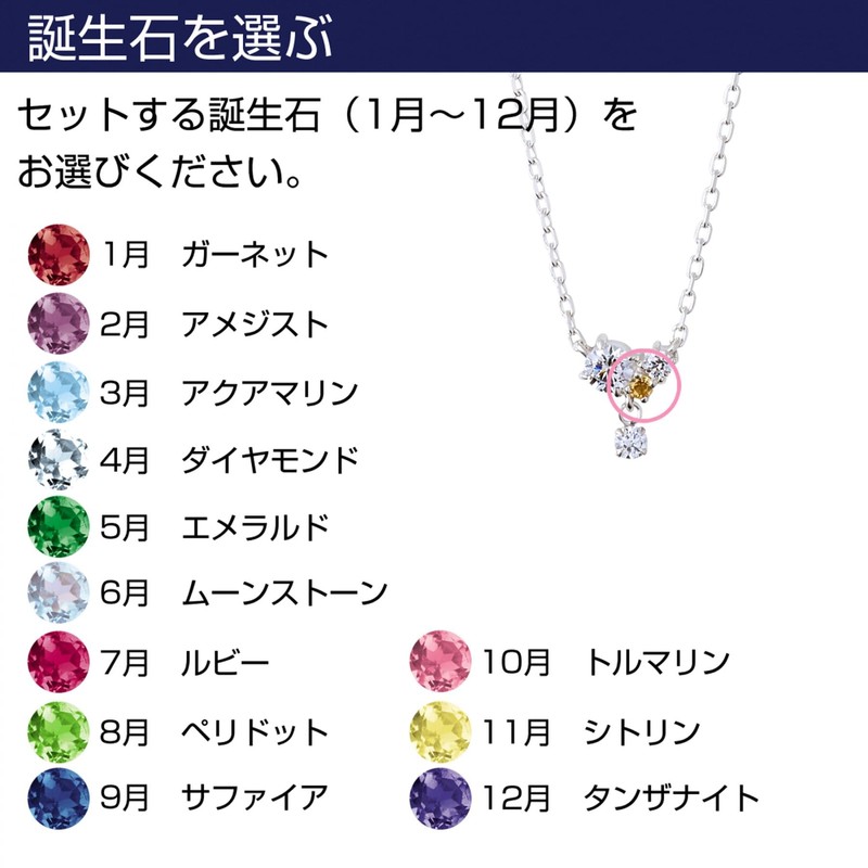 The Kiss BD-SN5002 Silver Necklace, Birthstone, Simple, Women's, Gift Wrapping,