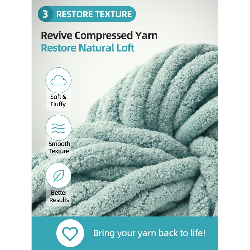 Chunky Yarn Fluffer Tool — Professional Yarn Fluffing and Restoring