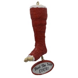 On Holiday Red Cast Best Ski Trip Ever Christmas Tree Ornament