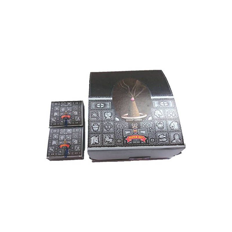 SATYA Super Hit Incense, Cone Type, 1 Case (Box of