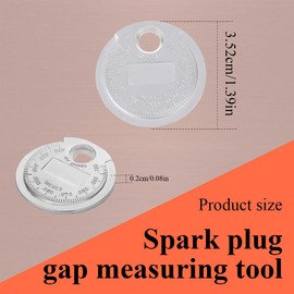 ASUBHA Spark Plug Gap Tool, Spark Plug Spacer, Measuring Wire Spark Plug Gap Gauge Tool Scaled from 0.020 to 0.100 Inch, Car Accessories Spark Plug Adjustment Tool for Quick Reading Scale