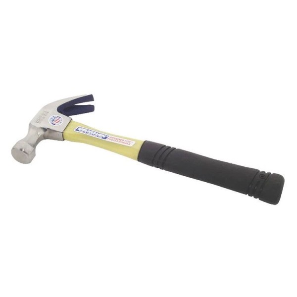 Vaughan And Bushnell FS16 Curved Claw Hammers, Fiberglass Handle, 16