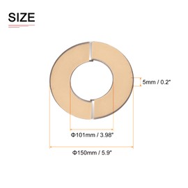 DTGN 150x5mm(DxT) Wall Split Flange - 2Pack - Good for Bathroom Kitchen 101mm Dia Pipe - Stainless Steel Round Escutcheon Plate - Silver Tone