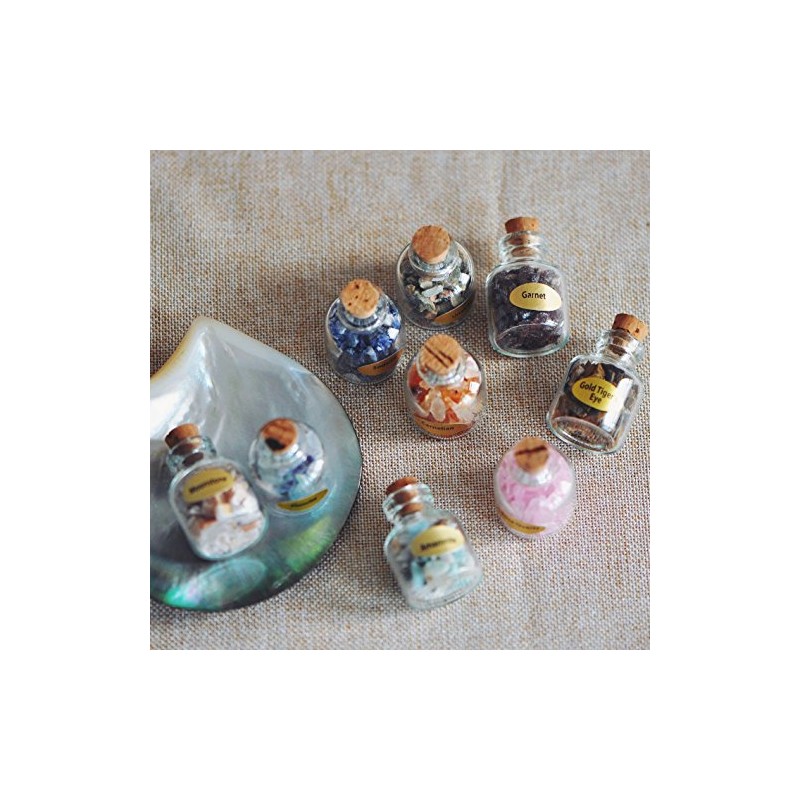 Itian Mini Wish Bottles, Gemstone Healing Energy Chip, Crystal Stone