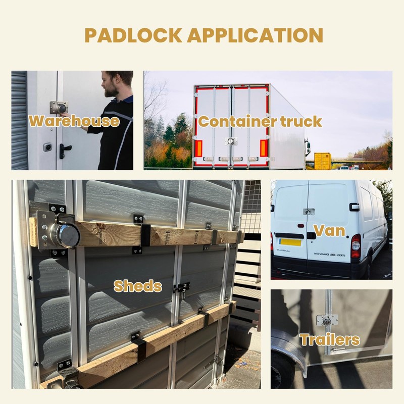2 Pack Van Door Padlock Keyed Alike Heavy Duty Solid